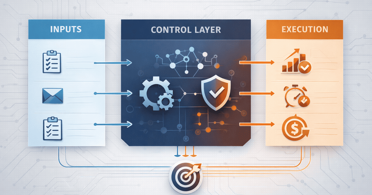 back-office automation infrastructure illustrating structured system flow and operational control