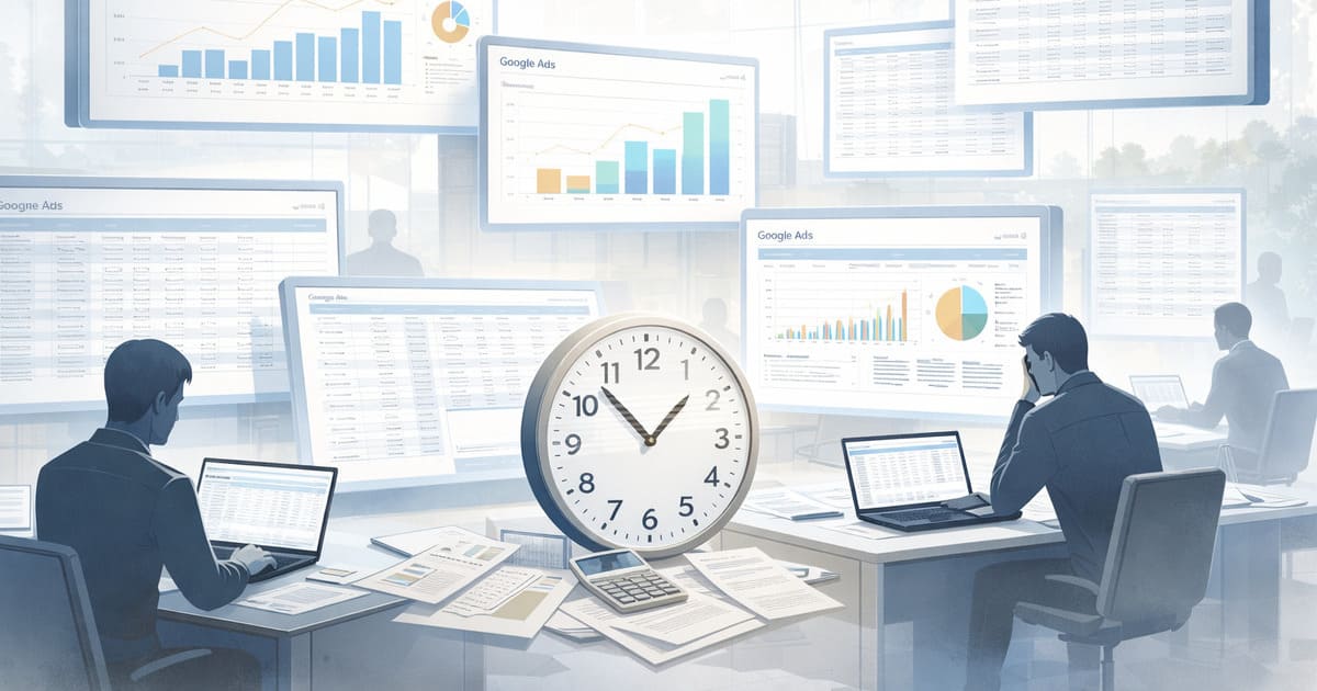 disconnected Google Ads dashboards and spreadsheet reports floating around analysts